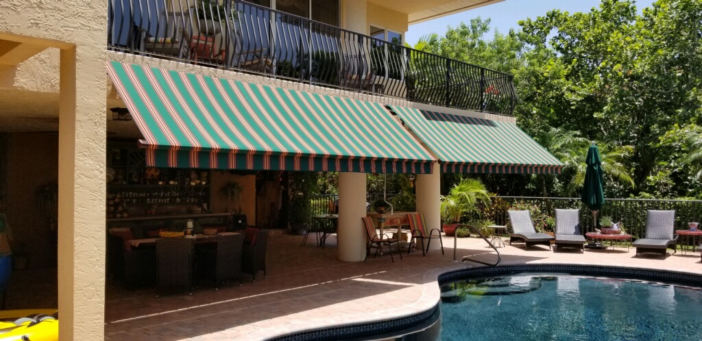 Gardener Swimming Pool Area Retractable Awnings — Fort Myers, FL — Accent Awning Company