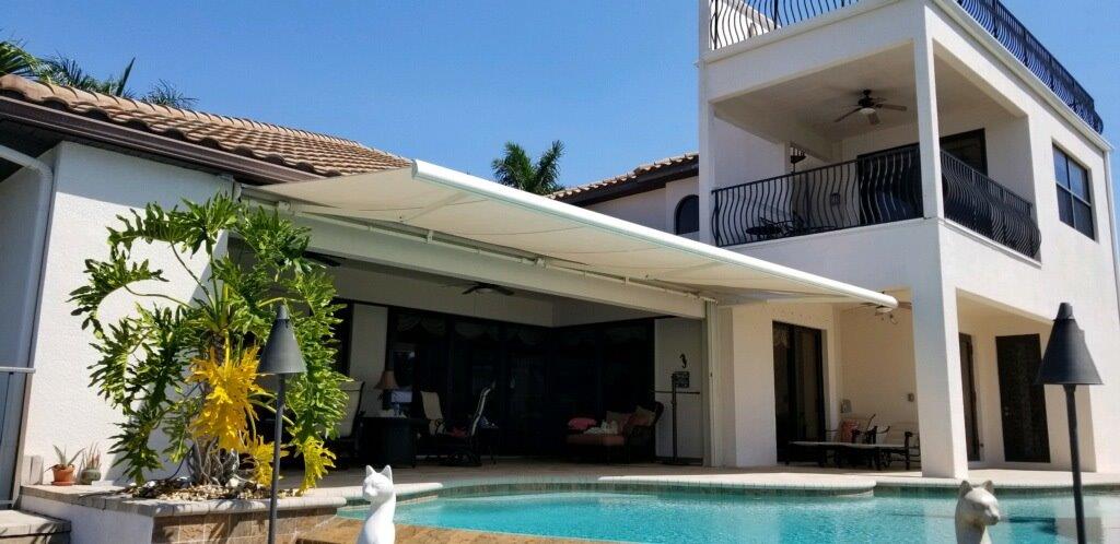 Swimming Pool Area Retractable Awning — Fort Myers, FL — Accent Awning Company