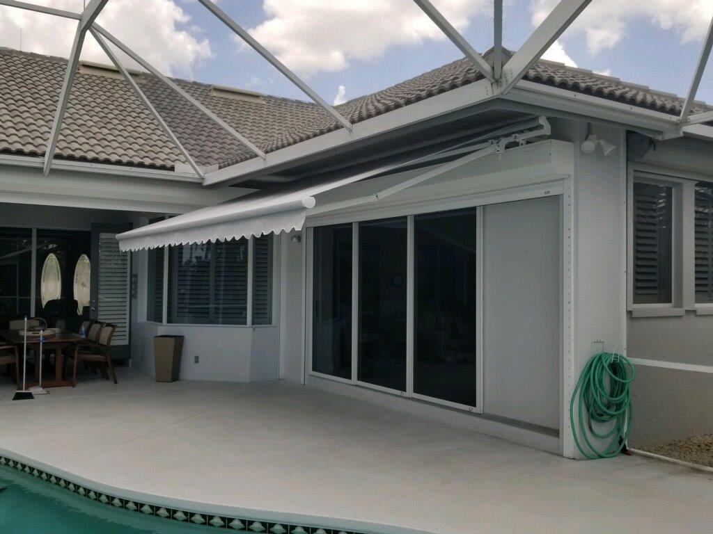 Woods Swimming Pool Area Retractable Awning — Fort Myers, FL — Accent Awning Company