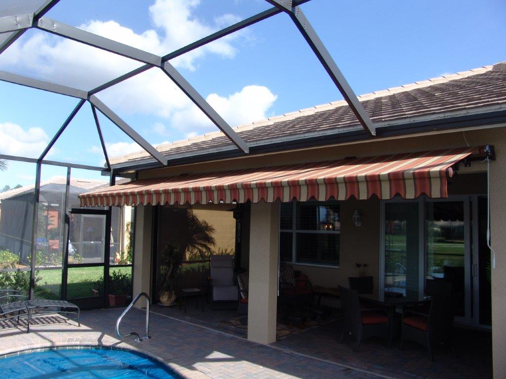 Swimming Pool Area Retractable Awning — Fort Myers, FL — Accent Awning Company
